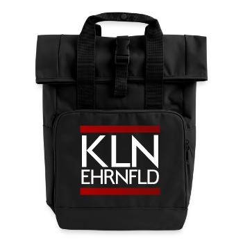 Köln Ehrenfeld Kölsche Veedel - Rolltop Rucksack mit zwei Griffen - Schwarz - Vorne