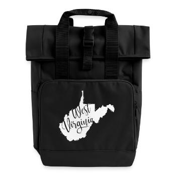 West Virginia - Rolltop Rucksack mit zwei Griffen - Schwarz - Vorne