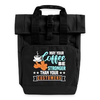 Balloon Twisting Design - Roll Top Backpack with Two Handles - black - Front