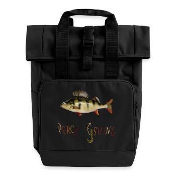 Barsch Angler - Rolltop Rucksack mit zwei Griffen - Schwarz - Vorne