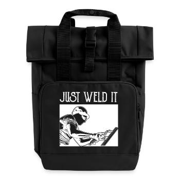 Just Weld It - Roll Top Backpack with Two Handles - black - Front