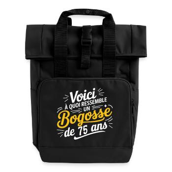 Bogosse de 75 Ans - Sac à dos Roll Top à deux anses - noir - Devant