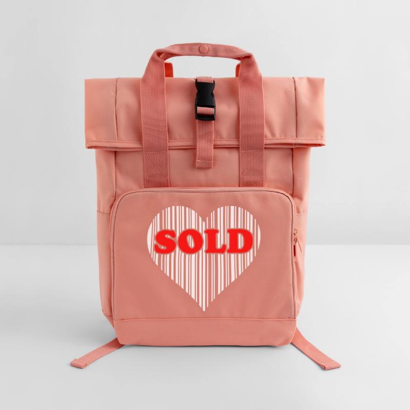 Coeur Barcode Love – Vendu Code Barcode Cadeau Sac à dos Roll Top à deux anses