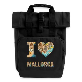 Majorque – Architecture méditerranéenne - Sac à dos Roll Top à deux anses - noir - Devant