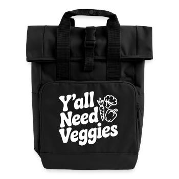Vous avez besoin de légumes - Sac à dos Roll Top à deux anses - noir - Devant