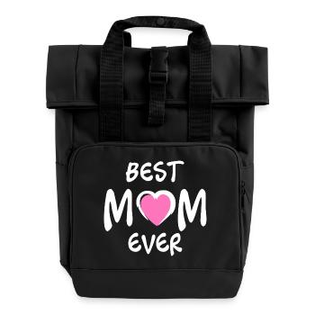 Meilleure chemise de maman – Cadeau pour les mamans - Sac à dos Roll Top à deux anses - noir - Devant