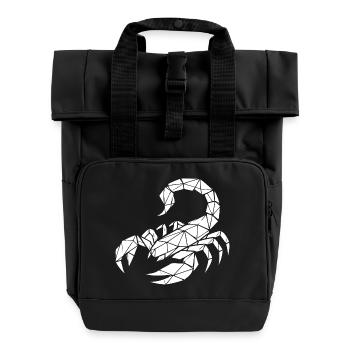Scorpio – Power & Mystery - Roll Top Backpack with Two Handles - black - Front