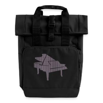 DNA Piano - Passion for classical music - Roll Top Backpack with Two Handles - black - Front