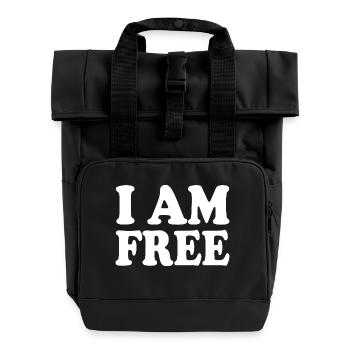 I am free - Sac à dos Roll Top à deux anses - noir - Devant