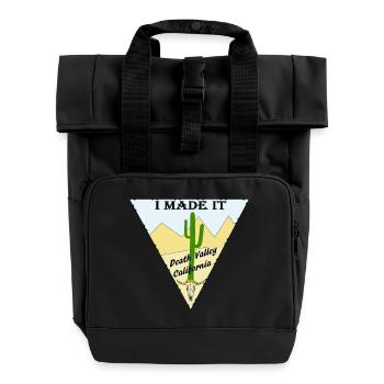 Death Valley - I Made It - Rolltop Rucksack mit zwei Griffen - Schwarz - Vorne
