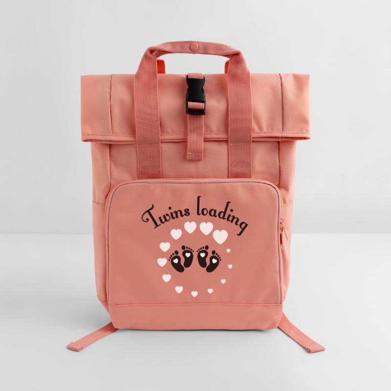 Twins loading Rolltop Rucksack mit zwei Griffen