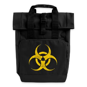 Biohazard - Biogefährdung - Rolltop Rucksack mit zwei Griffen - Schwarz - Vorne