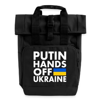 Putin hands off ukraine - Rolltop Rucksack mit zwei Griffen - Schwarz - Vorne