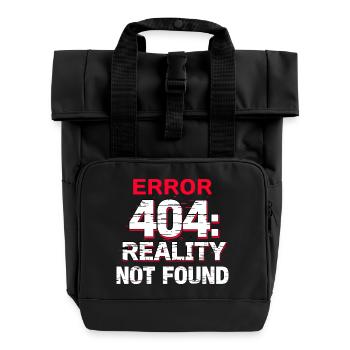 Error: Reality not found - Roll Top Backpack with Two Handles - black - Front