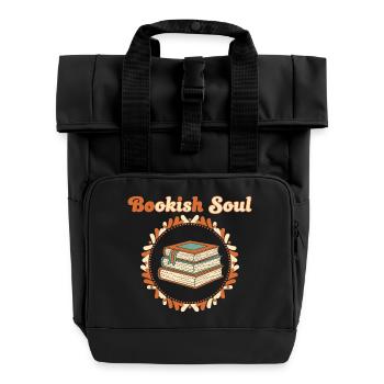 Bookish Soul - Roll Top Backpack with Two Handles - black - Front