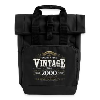 26. Geburtstag Geschenk Mann Vintage März 2000 - Rolltop Rucksack mit zwei Griffen - Schwarz - Vorne
