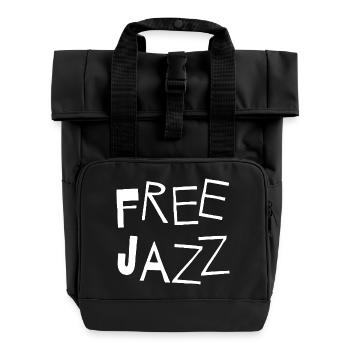 Free Jazz Bold Typography Tee - Sac à dos Roll Top à deux anses - noir - Devant