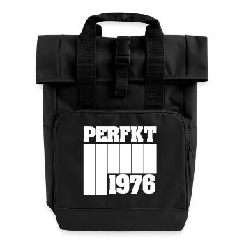 Unique 1976 - Roll Top Backpack with Two Handles - black - Front