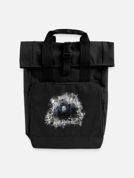 gorilla - Rolltop Rucksack mit zwei Griffen - Schwarz