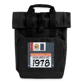 Nerd birthday 1978 - Roll Top Backpack with Two Handles - black - Front