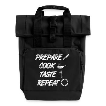 Koch Quote - Roll Top Backpack with Two Handles - black - Front