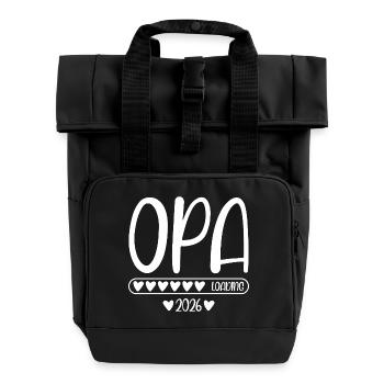 Opa 2026 loading - Rolltop Rucksack mit zwei Griffen - Schwarz - Vorne