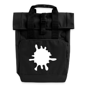 Splash of color - Roll Top Backpack with Two Handles - black - Front