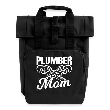 Klempner Mama - Rolltop Rucksack mit zwei Griffen - Schwarz - Vorne