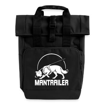 Chien de recherche BORDER Collie MANTRAILER - Sac à dos Roll Top à deux anses - noir - Devant