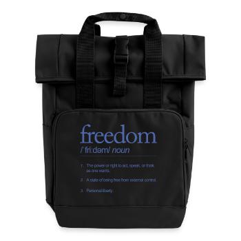 La liberté parle définitivement de la pensée d’action - Sac à dos Roll Top à deux anses - noir - Devant
