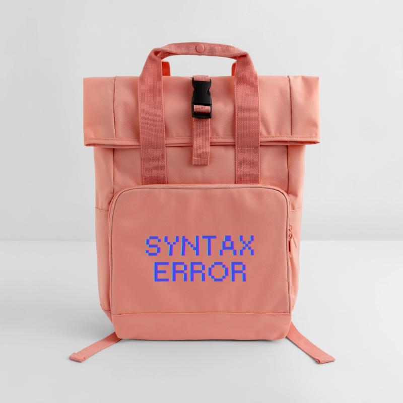 Syntax Error Roll Top Backpack with Two Handles