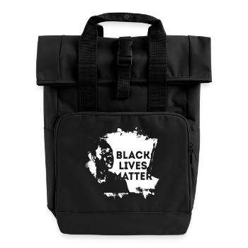 Black Lives Matter - Roll Top Backpack with Two Handles - black - Front