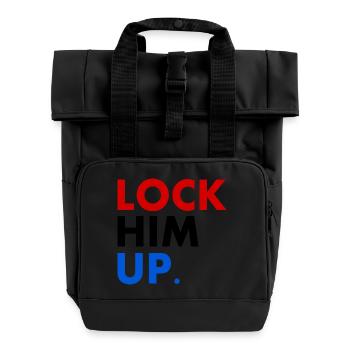 Lock him up - Roll Top Backpack with Two Handles - black - Front