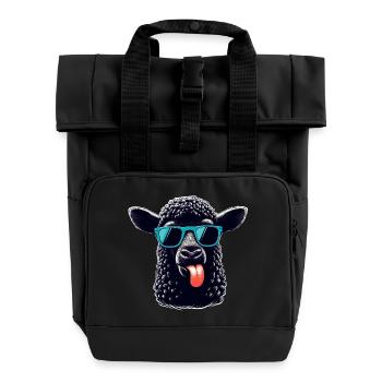 Black Sheep - Roll Top Backpack with Two Handles - black - Front