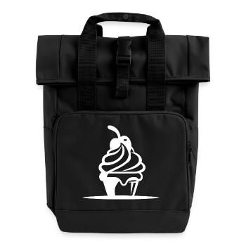 Graphique de crème glacée - Sac à dos Roll Top à deux anses - noir - Devant