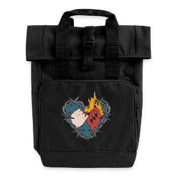 Heart of Thorns - Roll Top Backpack with Two Handles - black - Front