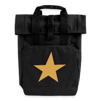 Design d’expression Golden Star - Sac à dos Roll Top à deux anses - noir - Devant