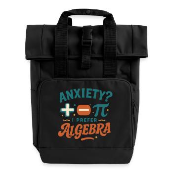 Algebra statt Angst - Rolltop Rucksack mit zwei Griffen - Schwarz - Vorne