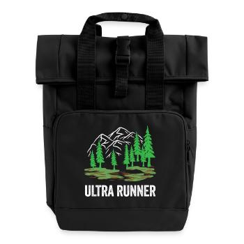 Ultra Runner - Roll Top Backpack with Two Handles - black - Front