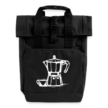 Bialetti - Roll Top Backpack with Two Handles - black - Front