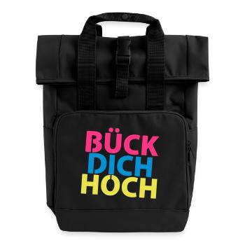 Buck-vous maintenant! - Sac à dos Roll Top à deux anses - noir - Devant