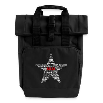 Salsa Blanc Star Shirt - Mambo de New York - Sac à dos Roll Top à deux anses - noir - Devant