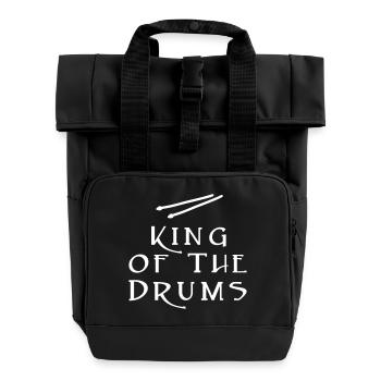 King Drums - Rolltop Rucksack mit zwei Griffen - Schwarz - Vorne