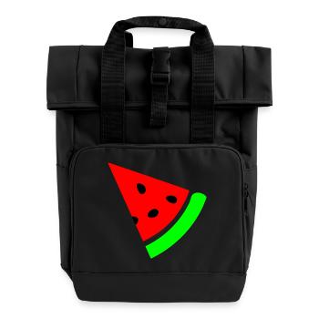 Pastèque - Sac à dos Roll Top à deux anses - noir - Devant