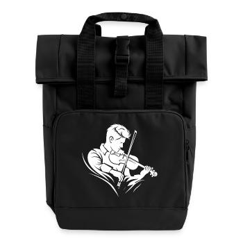 Violinist - Roll Top Backpack with Two Handles - black - Front
