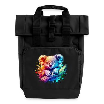 Koala - Rolltop Rucksack mit zwei Griffen - Schwarz - Vorne