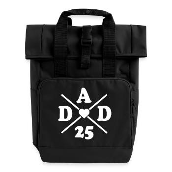 Dad 2025 - Rolltop Rucksack mit zwei Griffen - Schwarz - Vorne