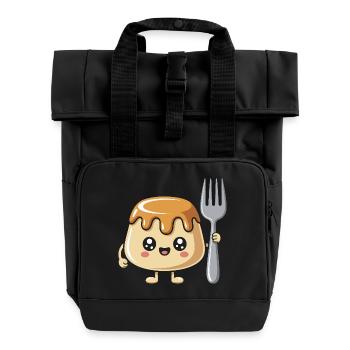 Pudding à la fourchette - Sac à dos Roll Top à deux anses - noir - Devant