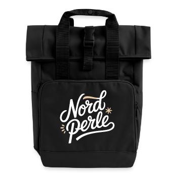 Nordperle Hambourg mer du Nord mer Baltique Deern allemand du Nord - Sac à dos Roll Top à deux anses - noir - Devant