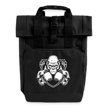 Gorilla Boxen MMA - Rolltop Rucksack mit zwei Griffen - Schwarz - Vorne